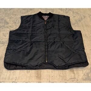 VTG Urban Equipment Insulated Black Rip Stop Quilted Vest‎ Mens Size XL X-Large